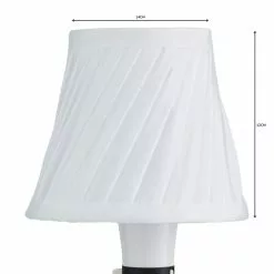 Dunelm Twisted Pleat Lamp Shade 14cm Ivory -wall lights Shop 1000147341 alt04