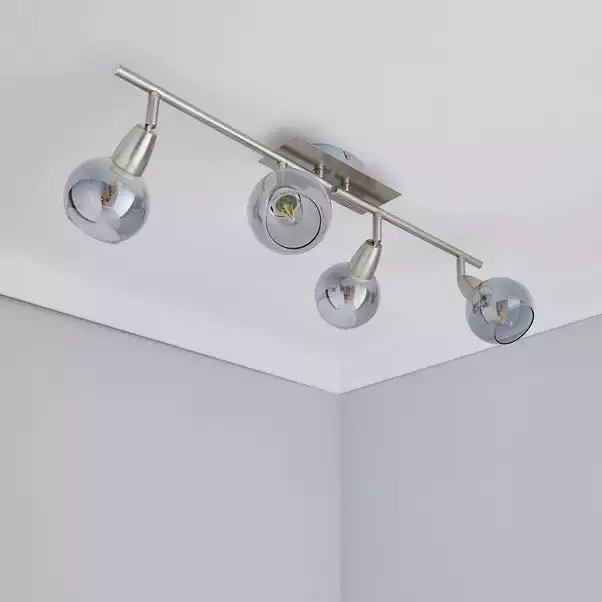 Dunelm Tia 4 Light Nickel Spotlight Bar 4 Dunelm Tia 4 Light Nickel Spotlight Bar - Image 2
