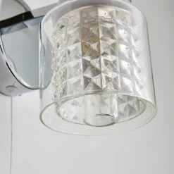 Dunelm Hylton Glass Bathroom Wall Light -wall lights Shop 1000149066 alt02