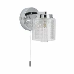 Dunelm Hylton Glass Bathroom Wall Light -wall lights Shop 1000149066 alt05