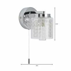 Dunelm Hylton Glass Bathroom Wall Light -wall lights Shop 1000149066 alt06