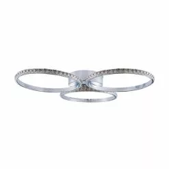 Dunelm Oraylia 3 Light Integrated LED Hoops Jewel Chrome Ceiling Fitting -wall lights Shop 1000149069 alt05