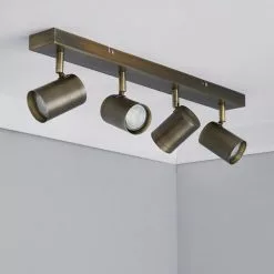 Dunelm Newark 4 Light Antique Bronze Spotlight Bar 9 Dunelm Newark 4 Light Antique Bronze Spotlight Bar -wall lights Shop 1000149076 alt01