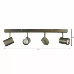 Dunelm Newark 4 Light Antique Bronze Spotlight Bar 13 Dunelm Newark 4 Light Antique Bronze Spotlight Bar -wall lights Shop 1000149076 alt06
