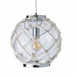 Dunelm Leah 1 Light Pendant Rope Glass Ceiling Fitting -wall lights Shop 1000149081 alt05