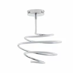 Dunelm Byron Integrated LED Swirl Chrome Ceiling Fitting -wall lights Shop 1000149085 alt05