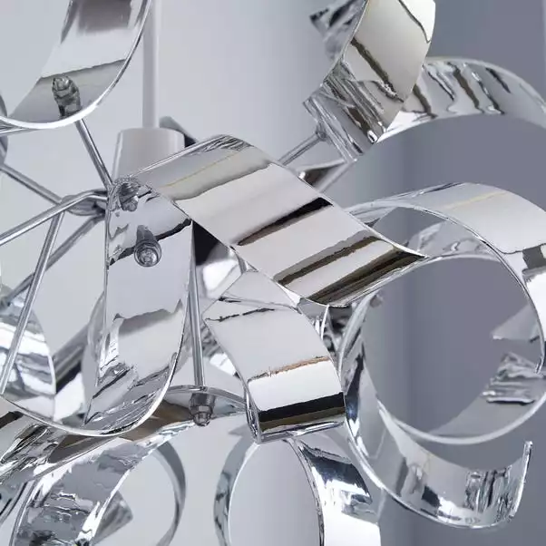 Dunelm Iris Ribbon Chrome Easy Fit Pendant 5 Dunelm Iris Ribbon Chrome Easy Fit Pendant - Image 3