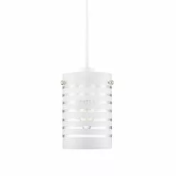 Dunelm Grayson Stripe Glass White Easy Fit Pendant -wall lights Shop 1000149114 alt05
