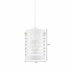Dunelm Grayson Stripe Glass White Easy Fit Pendant -wall lights Shop 1000149114 alt06