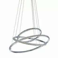 Dunelm Cali 3 Light Integrated LED Hoop Crystal Ceiling Fitting -wall lights Shop 1000149123 alt05
