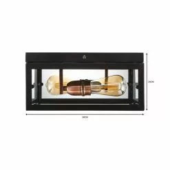 Dunelm Aneska 2 Light Black And Copper Flush Ceiling Fitting -wall lights Shop 1000149129 alt06