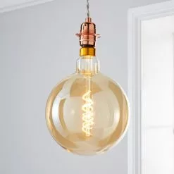 Status 6.5 Watt G200 ES 28cm Dimmable Spiral Filament Bulb -wall lights Shop 1000156417 alt02