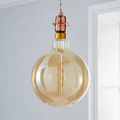 Status 6.5 Watt G200 ES 28cm Dimmable Spiral Filament Bulb -wall lights Shop 1000156417 alt03