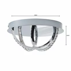 Dunelm Serena 3 Light Integrated LED Hoops Flush Ceiling Fitting 11 Dunelm Serena 3 Light Integrated LED Hoops Flush Ceiling Fitting -wall lights Shop 1000157746 alt04