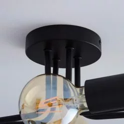 Dunelm Kacy 4 Light Black Flush Ceiling Fitting -wall lights Shop 1000157752 alt02