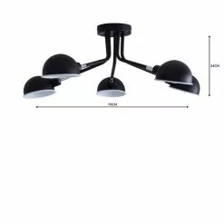 Elements Borr 5 Light Black Ceiling Fitting 12 Elements Borr 5 Light Black Ceiling Fitting -wall lights Shop 1000157756 alt04