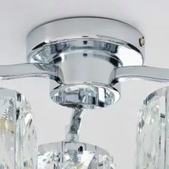 Dunelm Kleio 3 Light Glass Chrome Semi-Flush Ceiling Fitting -wall lights Shop 1000157757 alt03