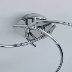 Dunelm Grace 3 Light Chrome Semi-Flush Ceiling Fitting -wall lights Shop 1000157758 alt03