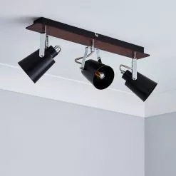 Dunelm Johan 3 Light Black Spotlight Bar -wall lights Shop 1000157759 alt01