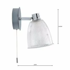 Dunelm Bremont Ribbed Glass Bathroom Wall Light 12 Dunelm Bremont Ribbed Glass Bathroom Wall Light -wall lights Shop 1000157768 alt04