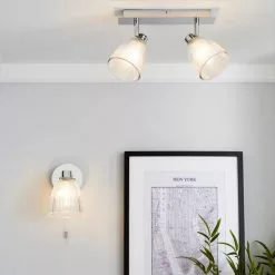 Dunelm Bremont Ribbed Glass Bathroom Wall Light 13 Dunelm Bremont Ribbed Glass Bathroom Wall Light -wall lights Shop 1000157768 alt08