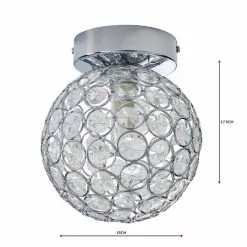 Dunelm Sphere 1 Light Pendant Flush Ceiling Fitting -wall lights Shop 1000158428 alt04