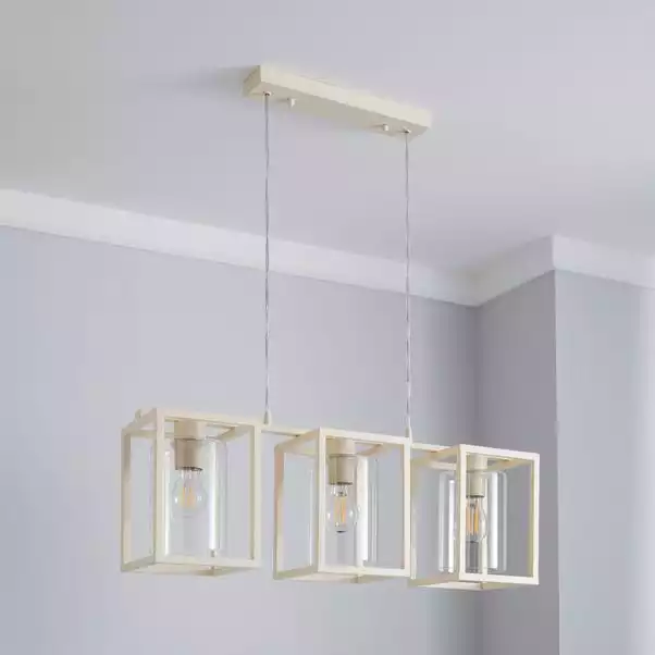 Dunelm London 3 Light Cream Industrial Diner Ceiling Fitting 4 Dunelm London 3 Light Cream Industrial Diner Ceiling Fitting - Image 2