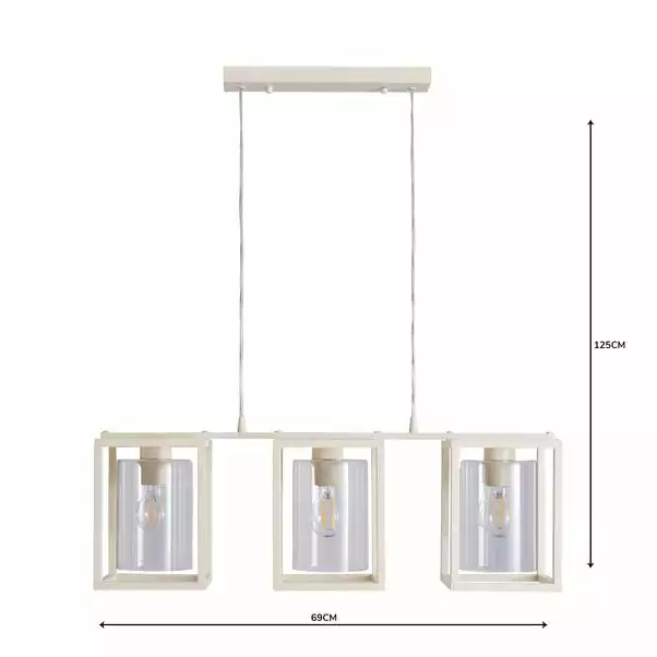 Dunelm London 3 Light Cream Industrial Diner Ceiling Fitting 7 Dunelm London 3 Light Cream Industrial Diner Ceiling Fitting - Image 5