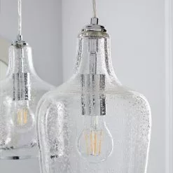 Dunelm Lenny 3 Light Glass Diner Ceiling Fitting -wall lights Shop 1000158431 alt02