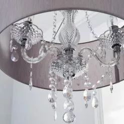 Dunelm Livia 3 Light Jewel Shaded Grey Chandelier -wall lights Shop 1000158433 alt02