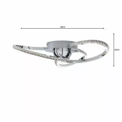 Dunelm Oria 3 Light Integrated LED Jewel Chrome Ceiling Fitting -wall lights Shop 1000158434 alt04