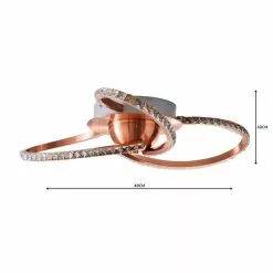 Dunelm Oria 3 Light Integrated LED Jewel Rose Gold Ceiling Fitting 11 Dunelm Oria 3 Light Integrated LED Jewel Rose Gold Ceiling Fitting -wall lights Shop 1000158435 alt04