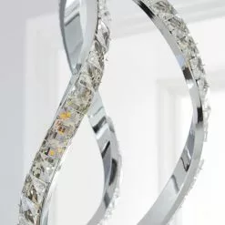 Dunelm Marsia 1 Light Integrated LED Swirl Jewel Chrome Ceiling Fitting -wall lights Shop 1000158436 alt02