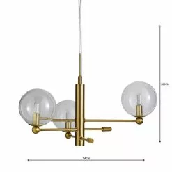 Elements Nour 3 Light Antique Brass Ceiling Fitting -wall lights Shop 1000158452 alt04