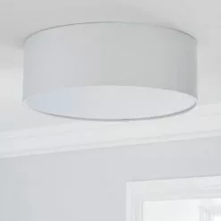 Dunelm Sara 38cm Ivory Shade Flush Ceiling Fitting -wall lights Shop 1000158455 alt01