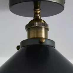 Dunelm Logan 1 Light Pendant Grey Industrial Semi-Flush Ceiling Fitting -wall lights Shop 1000158468 alt03