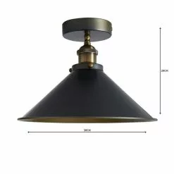Dunelm Logan 1 Light Pendant Grey Industrial Semi-Flush Ceiling Fitting -wall lights Shop 1000158468 alt04