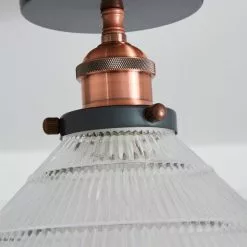 Dunelm Logan 1 Light Pendant Glass Industrial Semi-Flush Ceiling Fitting 9 Dunelm Logan 1 Light Pendant Glass Industrial Semi-Flush Ceiling Fitting -wall lights Shop 1000158469 alt02