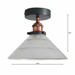 Dunelm Logan 1 Light Pendant Glass Industrial Semi-Flush Ceiling Fitting 11 Dunelm Logan 1 Light Pendant Glass Industrial Semi-Flush Ceiling Fitting -wall lights Shop 1000158469 alt04