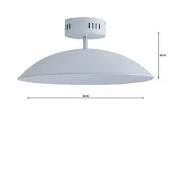Dunelm Usk White Semi-Flush Ceiling Fitting -wall lights Shop 1000158470 alt04