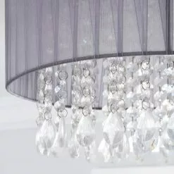 Dunelm Riah 4 Light Jewels Shade Grey Flush Ceiling Fitting -wall lights Shop 1000158477 alt03