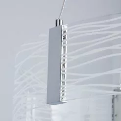 Dunelm Clee Etched Integrated LED Hoop Ceiling Fitting -wall lights Shop 1000158480 alt02