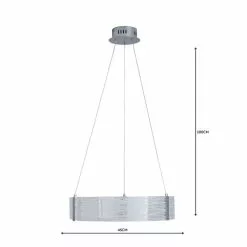 Dunelm Clee Etched Integrated LED Hoop Ceiling Fitting -wall lights Shop 1000158480 alt04