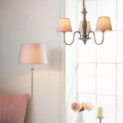 Dunelm Tofty 3 Light Grey Ceiling Fitting -wall lights Shop 1000158482 alt08