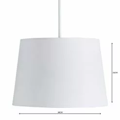 Dunelm Sara Tapered Lamp Shade 30cm White -wall lights Shop 1000158584 alt04