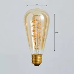 Status Branded 4 Watt ST64 ES LED Spiral Filament Bulb -wall lights Shop 1000158633 alt04