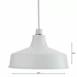 Dunelm Stern White Easy Fit Pendant -wall lights Shop 1000158682 alt04