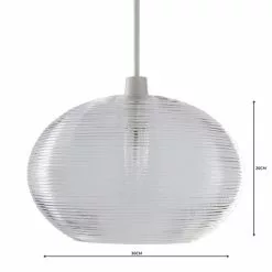 Dunelm Sabrina Glass Easy Fit Pendant -wall lights Shop 1000158731 alt04
