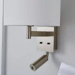 Dunelm Reader Shaded Ivory Wall Light -wall lights Shop 1000158738 alt03