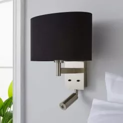 Dunelm Reader Shaded Black Wall Light -wall lights Shop 1000158739 alt01